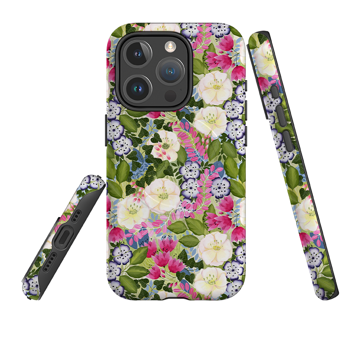 iPhone MagSafe Tough Case - Pink Flowers By Bex Parkin