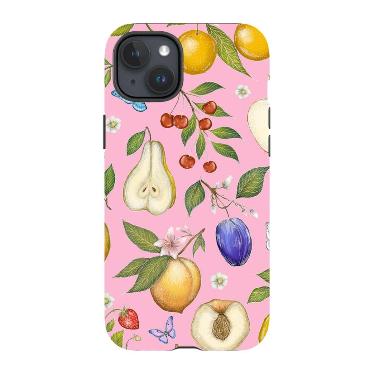 iPhone MagSafe Tough Case -  Pink Fruits By Catherine Rowe