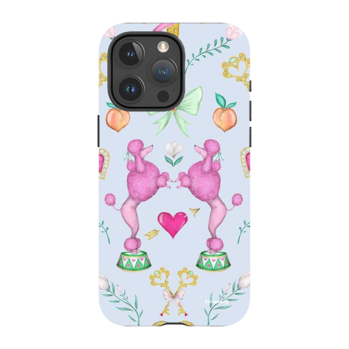 iPhone MagSafe Tough Case - Pink Poodle Parlour Powder By Catherine Rowe