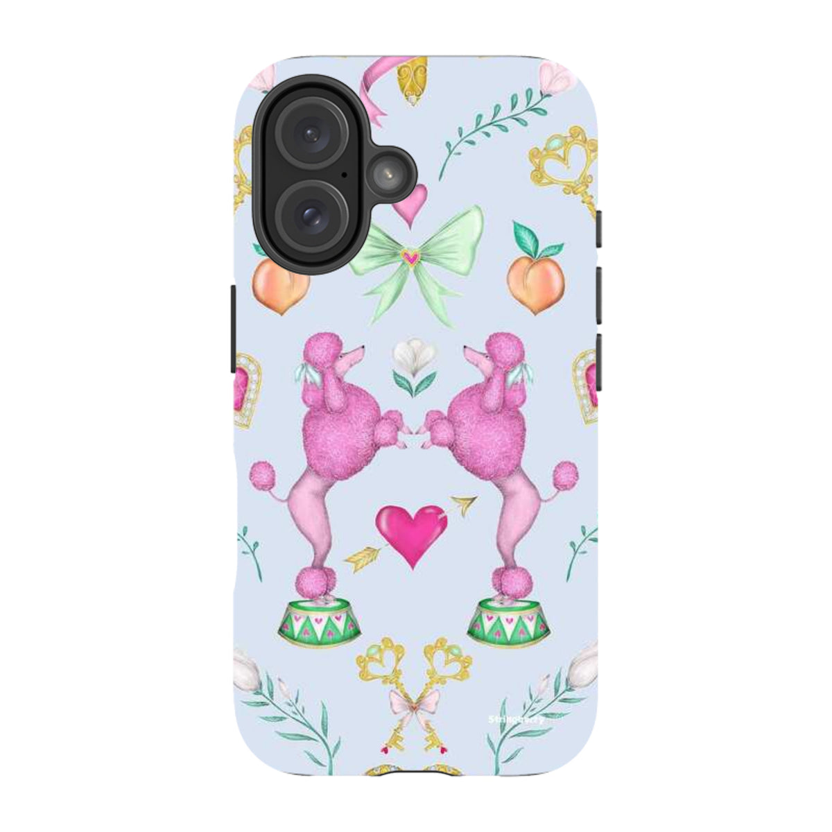iPhone MagSafe Tough Case - Pink Poodle Parlour Powder By Catherine Rowe