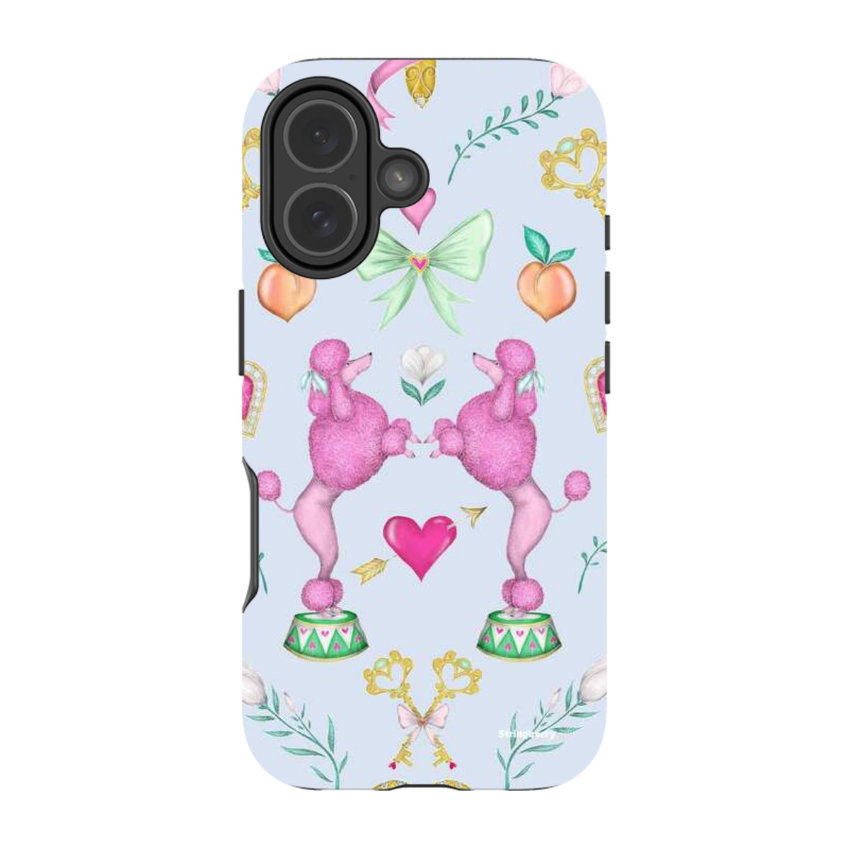 iPhone MagSafe Tough Case - Pink Poodle Parlour Powder By Catherine Rowe