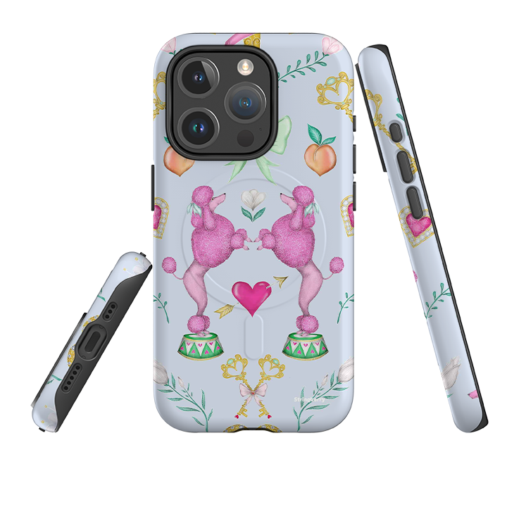 iPhone MagSafe Tough Case – Pink Poodle Parlour Powder von Catherine Rowe