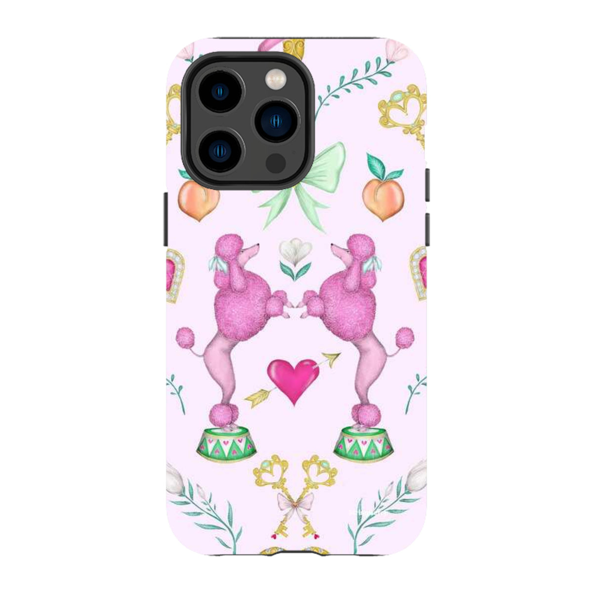 iPhone MagSafe Tough Case - Pink Poodle Parlour Sugar By Catherine Rowe