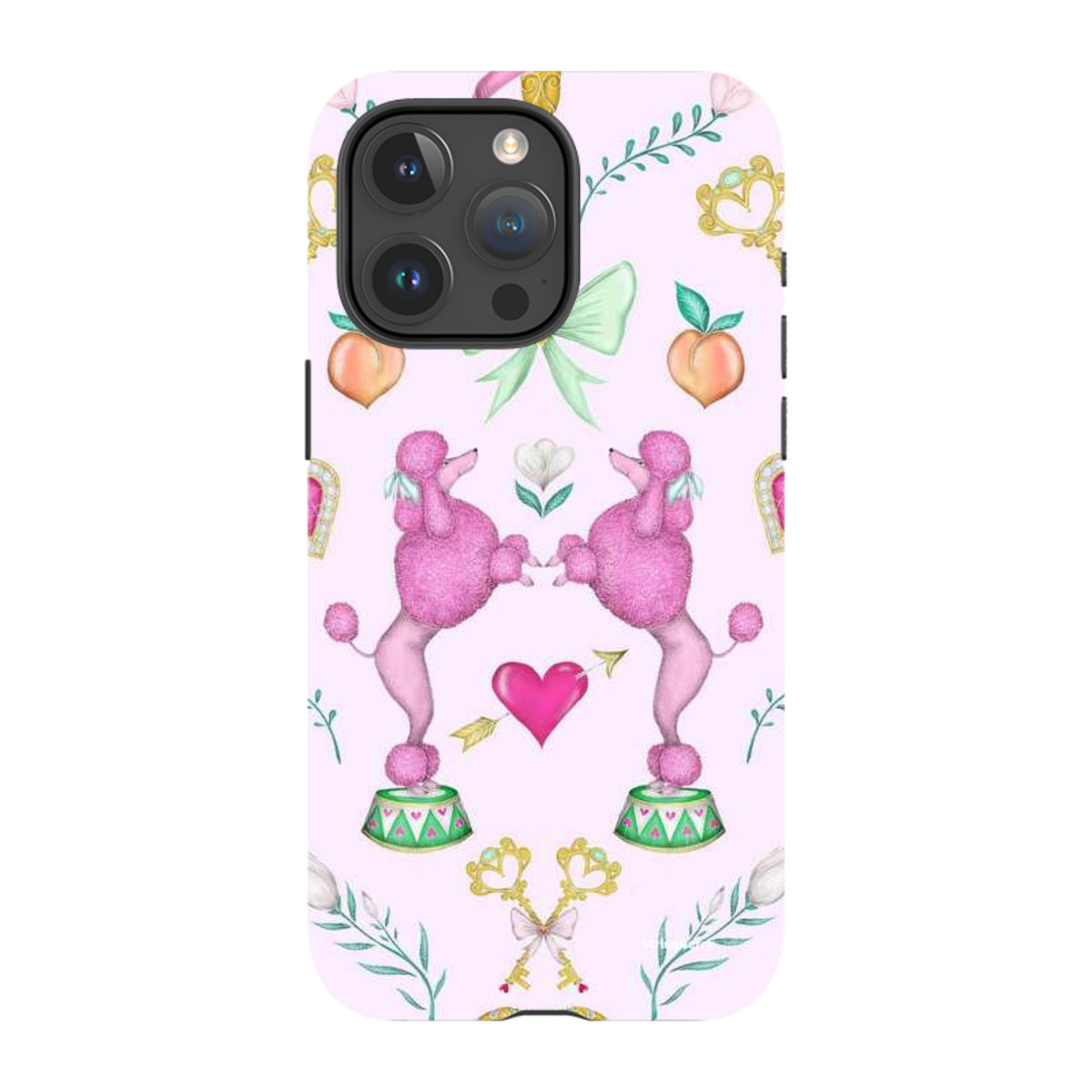iPhone MagSafe Tough Case - Pink Poodle Parlour Sugar By Catherine Rowe
