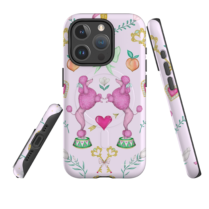 iPhone MagSafe Tough Case - Pink Poodle Parlour Sugar By Catherine Rowe
