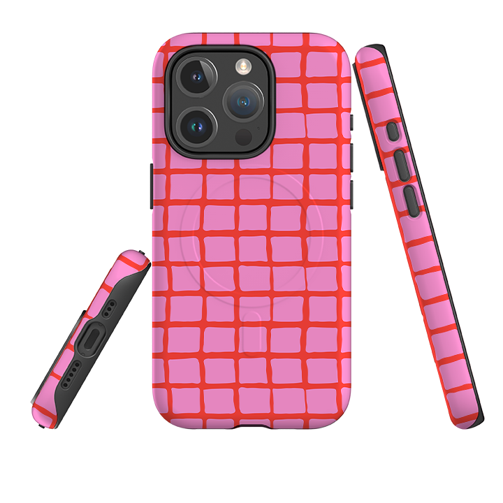 iPhone MagSafe Tough Case -  Pink Tiles