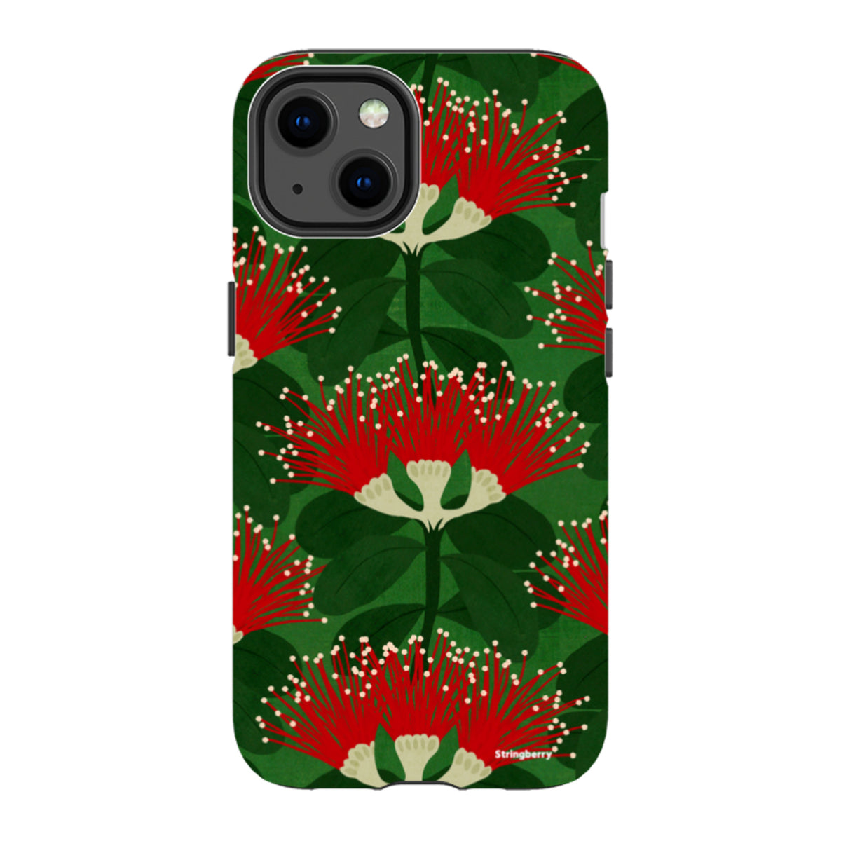 iPhone MagSafe Tough Case – Pohutukawa Grün und Rot von Katherine Quinn