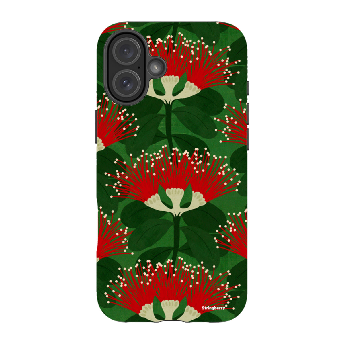 iPhone MagSafe Tough Case – Pohutukawa Grün und Rot von Katherine Quinn