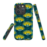 iPhone MagSafe Tough Case - Pohutukawa Yellow and Blue By Katherine Quinn