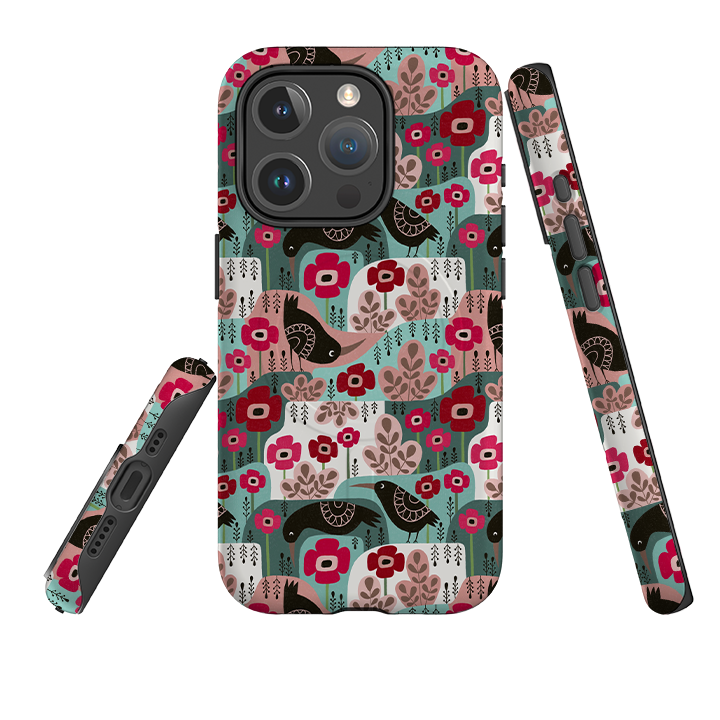 iPhone MagSafe Tough Case -  Poppies and Crow By Suzy Taylor