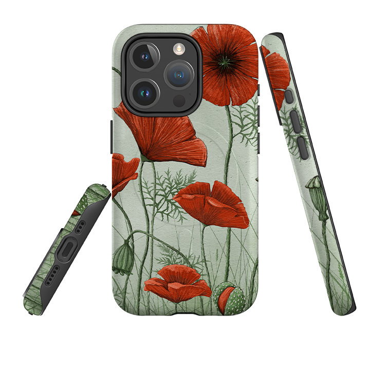 iPhone MagSafe Tough Case - Poppies By Maja Lindberg