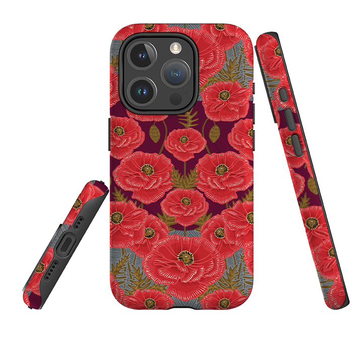 iPhone MagSafe Tough Case - Poppy Red By Kate Heiss