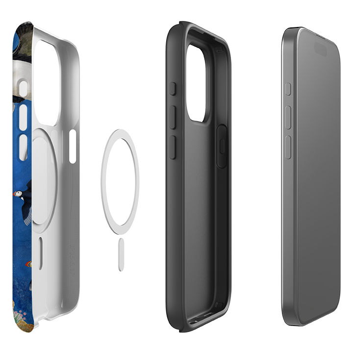 iPhone MagSafe Tough Case - Puffins By Bex Parkin