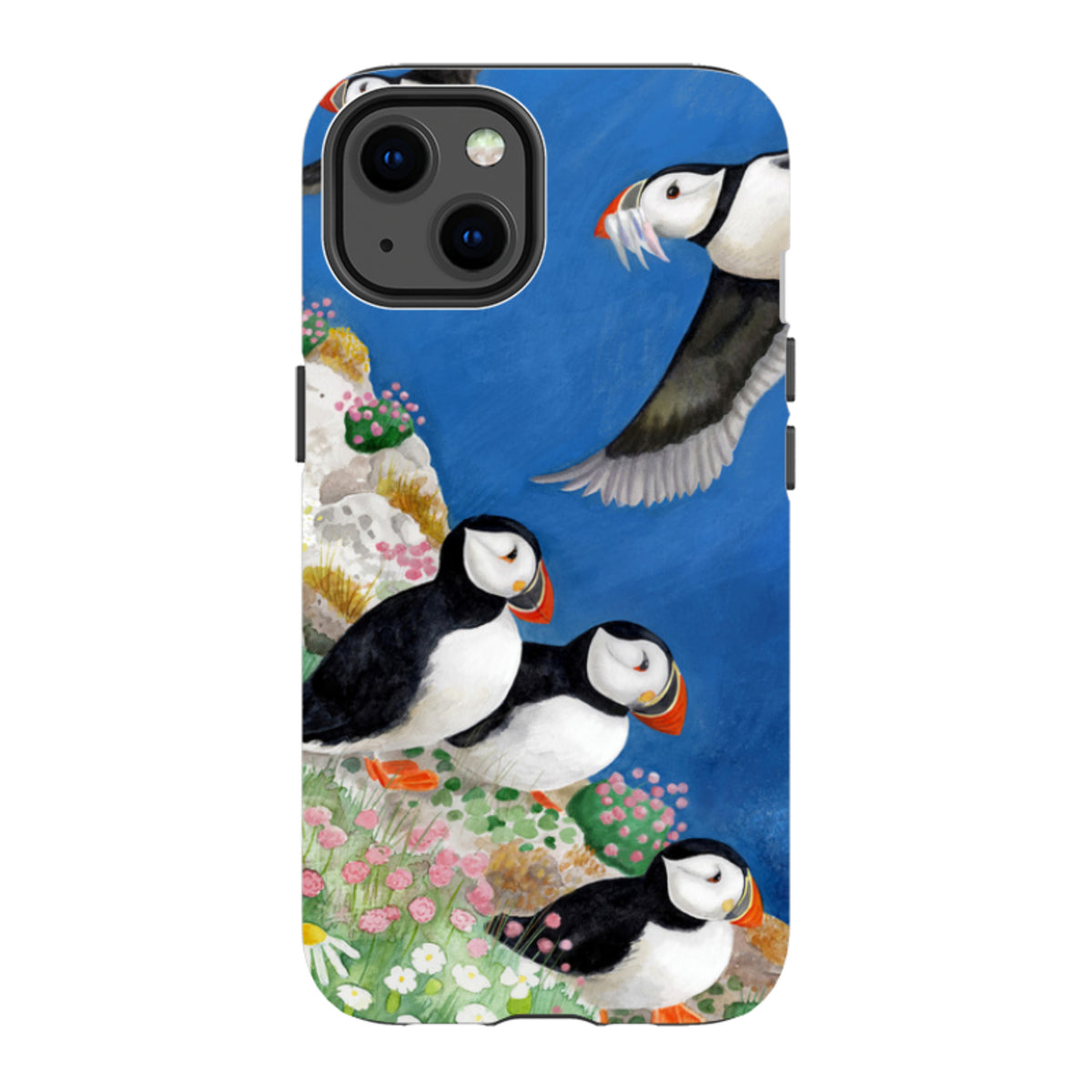 iPhone MagSafe Tough Case - Puffins By Bex Parkin