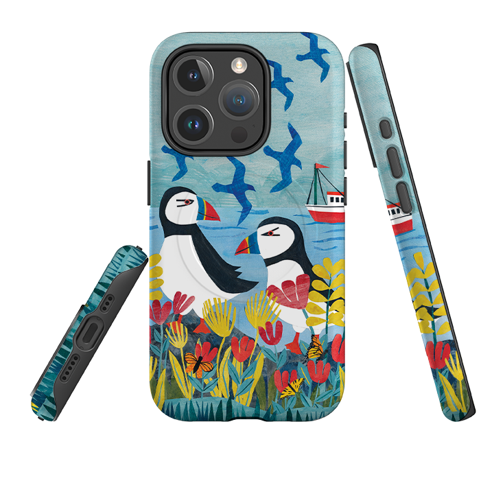 iPhone MagSafe Tough Case - Puffins By Tracey English