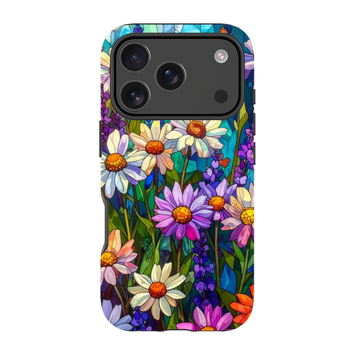 iPhone MagSafe Tough Case - Purple Daisies