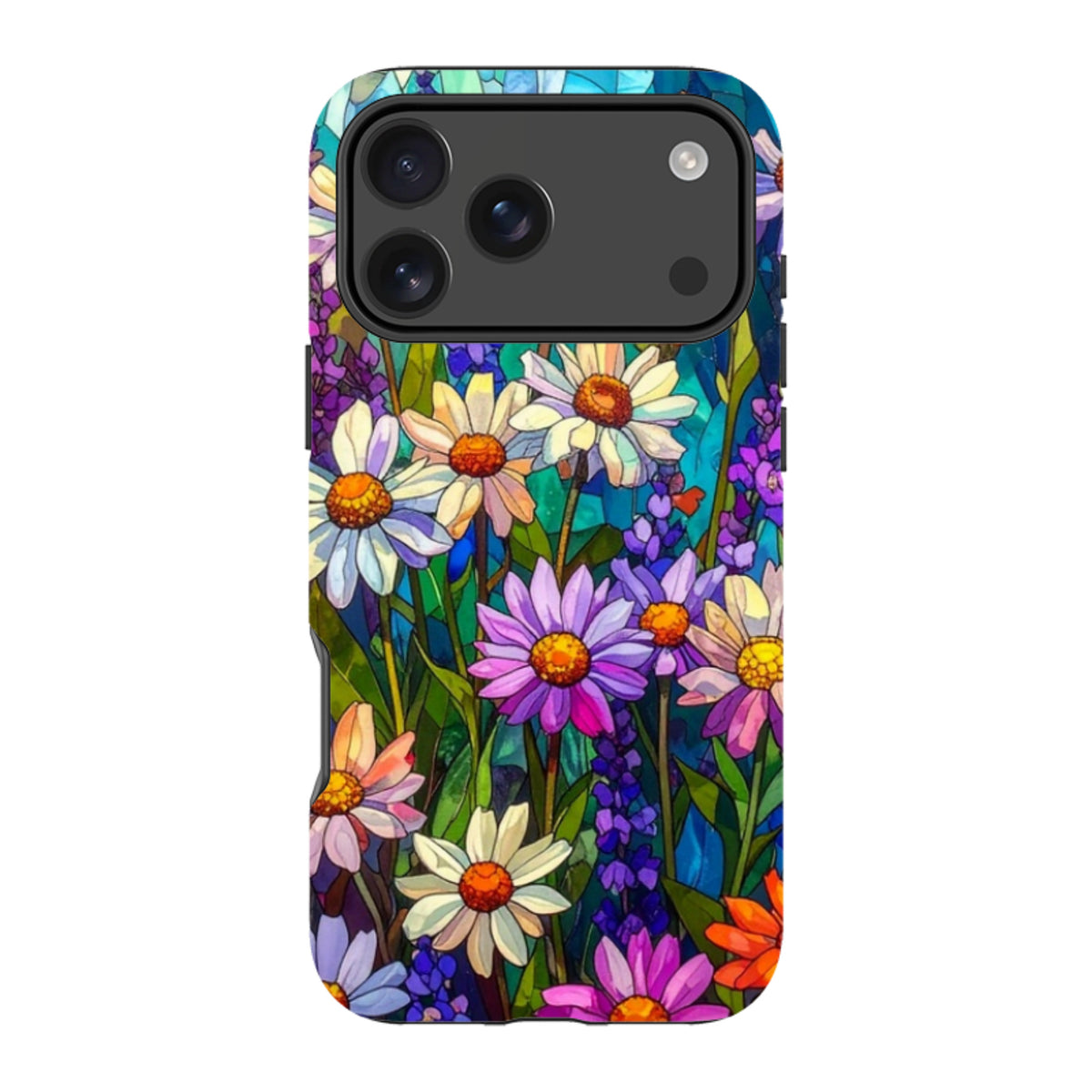 iPhone MagSafe Tough Case - Purple Daisies