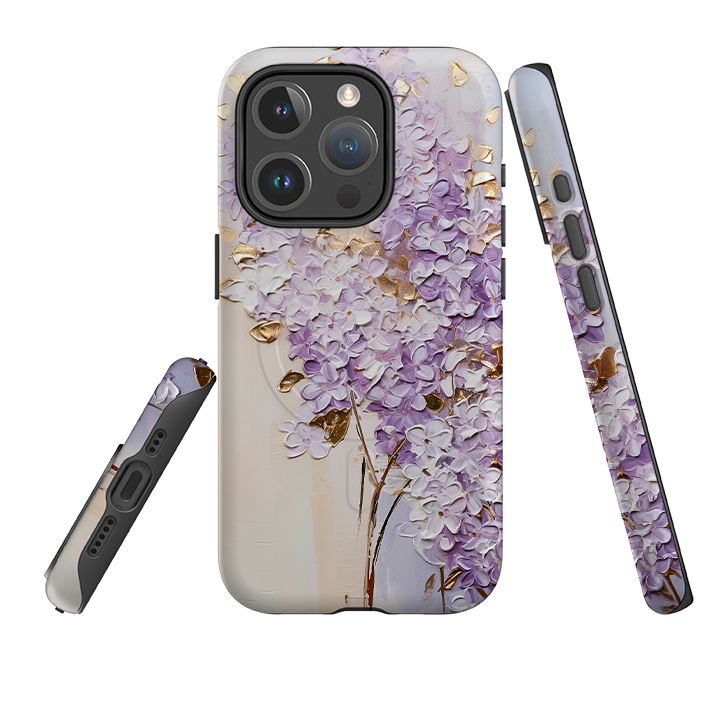 iPhone MagSafe Tough Case - Purple Floral