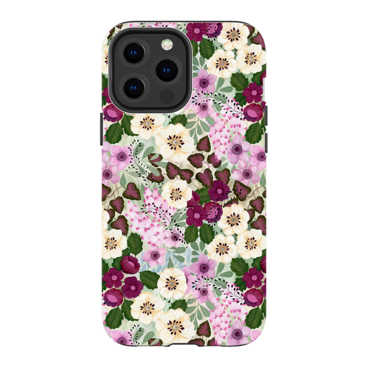 iPhone MagSafe Tough Case - Purple Flowers By Bex Parkin