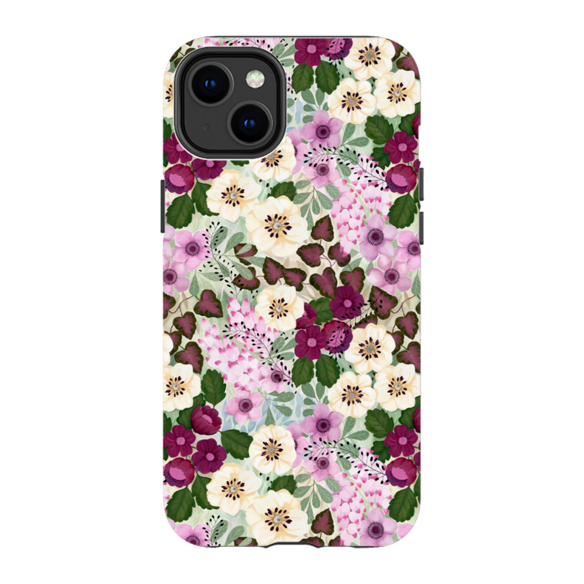 iPhone MagSafe Tough Case - Purple Flowers By Bex Parkin