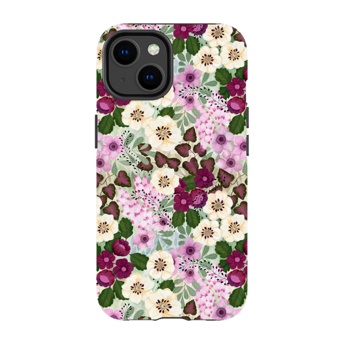 iPhone MagSafe Tough Case - Purple Flowers By Bex Parkin