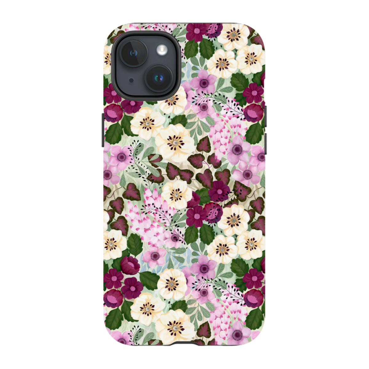 iPhone MagSafe Tough Case - Purple Flowers By Bex Parkin