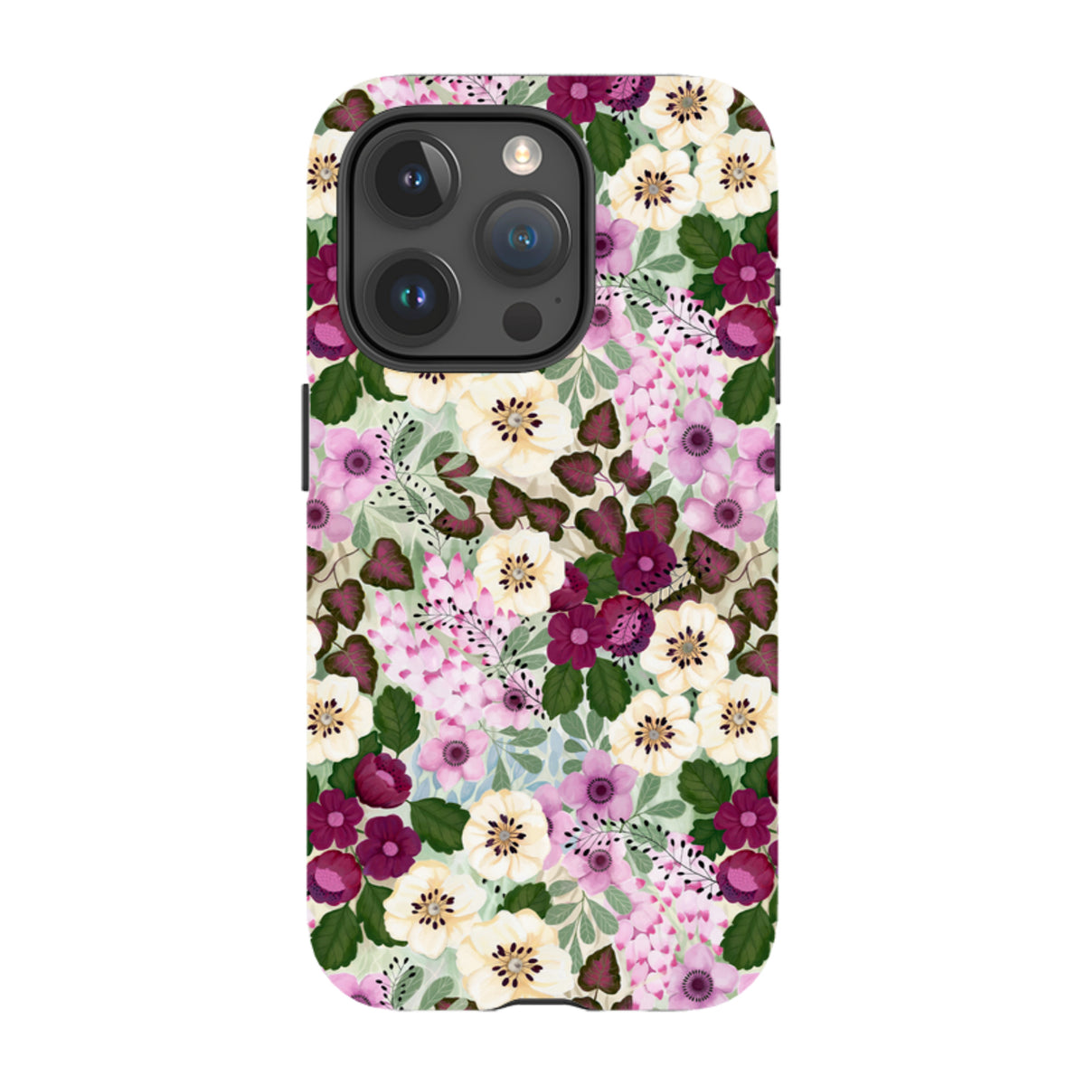 iPhone MagSafe Tough Case - Purple Flowers By Bex Parkin
