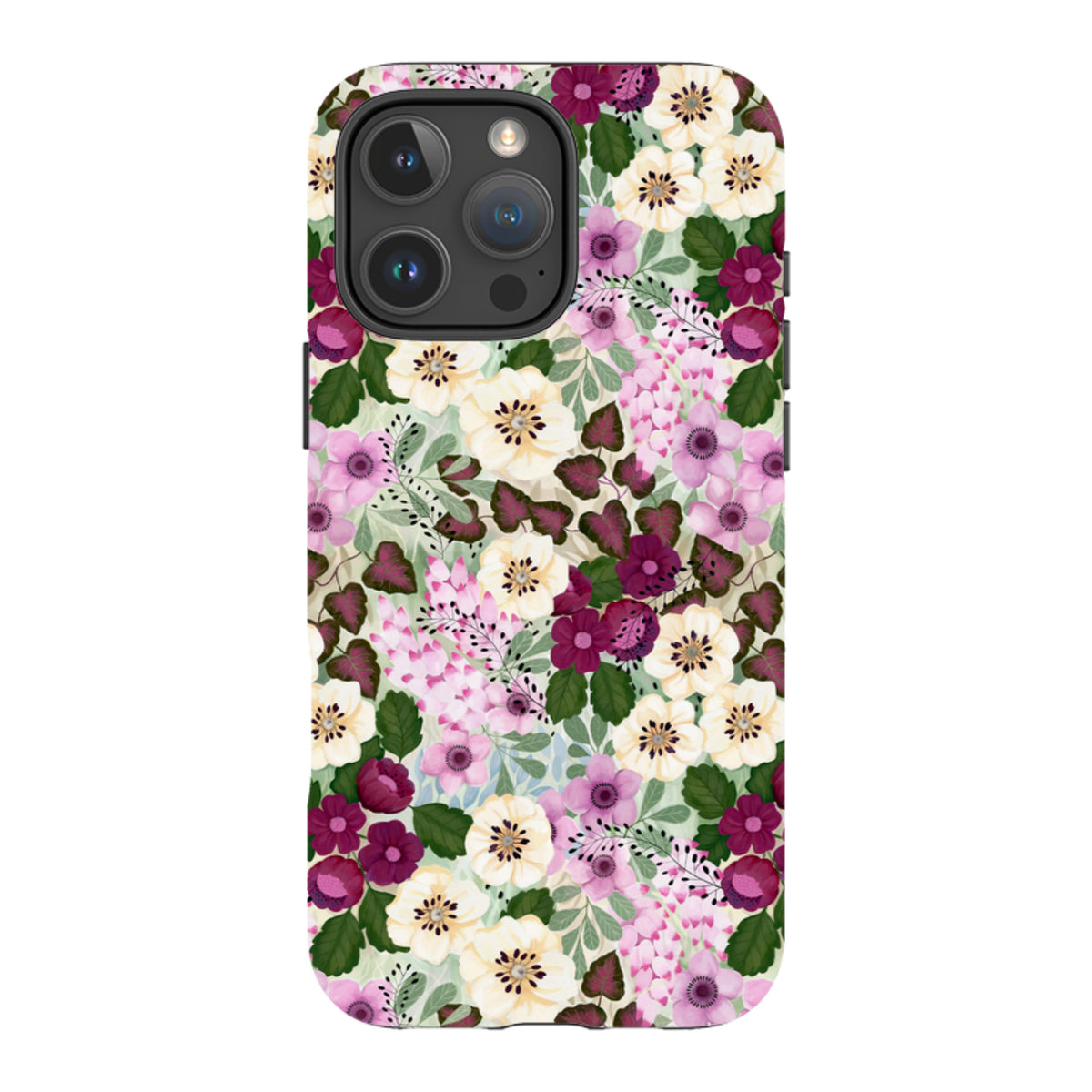 iPhone MagSafe Tough Case - Purple Flowers By Bex Parkin