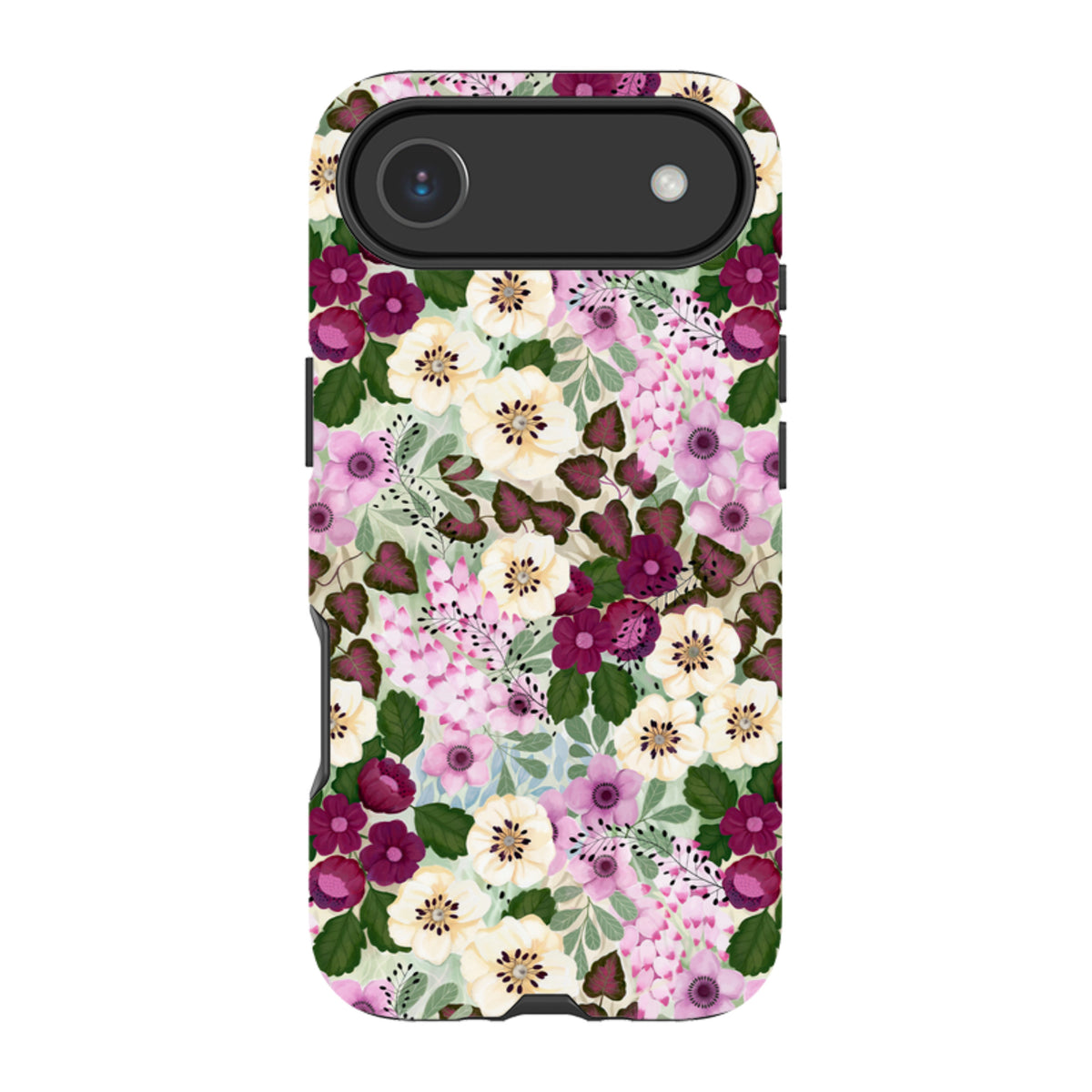 iPhone MagSafe Tough Case - Purple Flowers By Bex Parkin