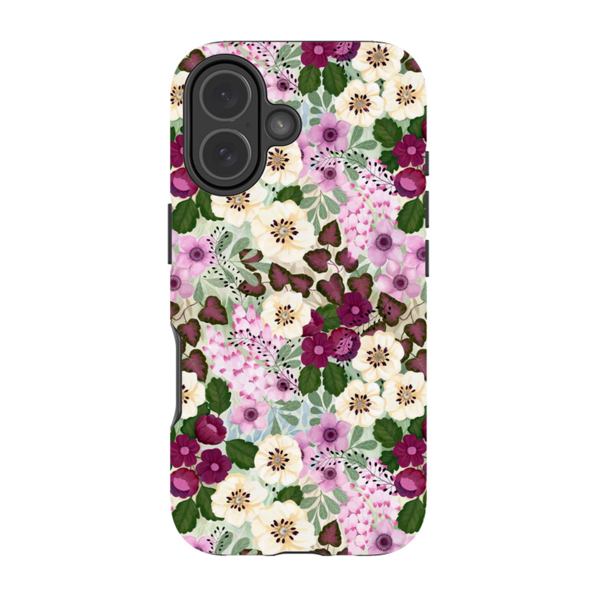 iPhone MagSafe Tough Case - Purple Flowers By Bex Parkin