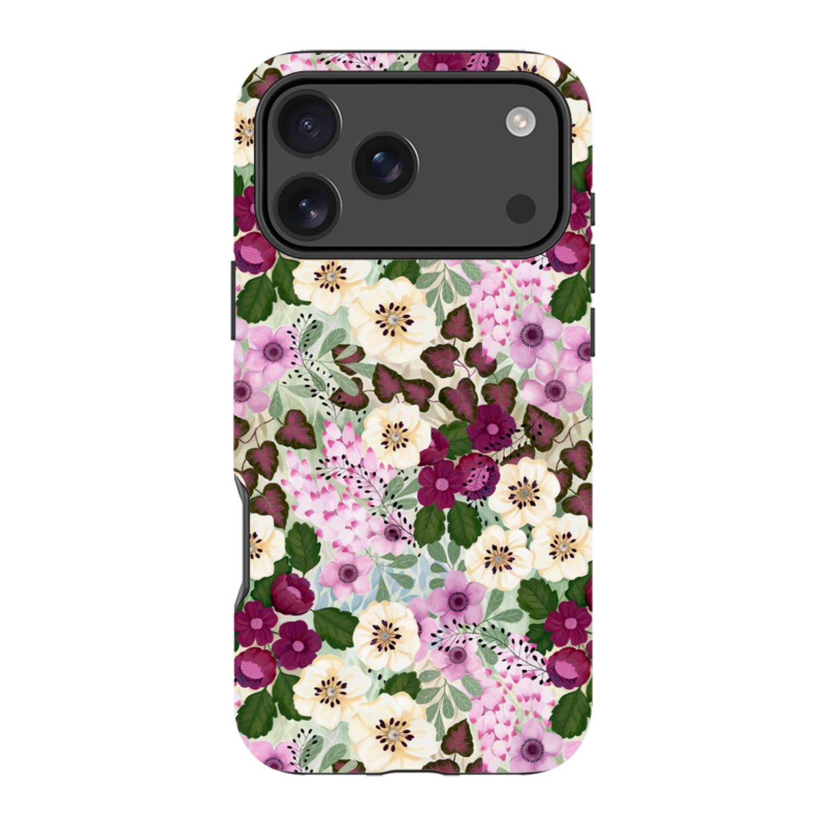 iPhone MagSafe Tough Case - Purple Flowers By Bex Parkin