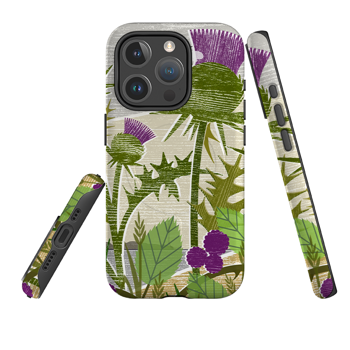 iPhone MagSafe Tough Case -  Purple Thistle By Liane Payne