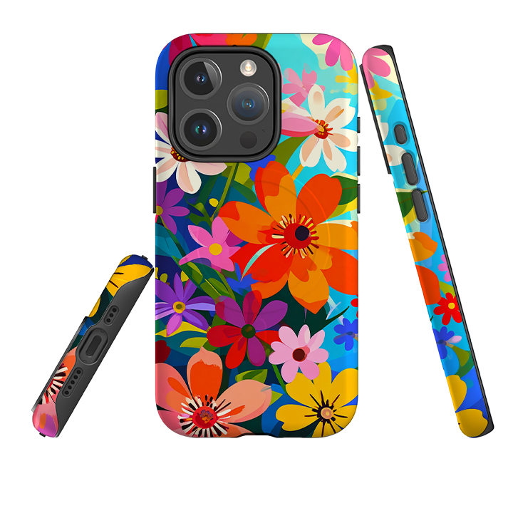 iPhone MagSafe Tough Case - Rainbow Floral