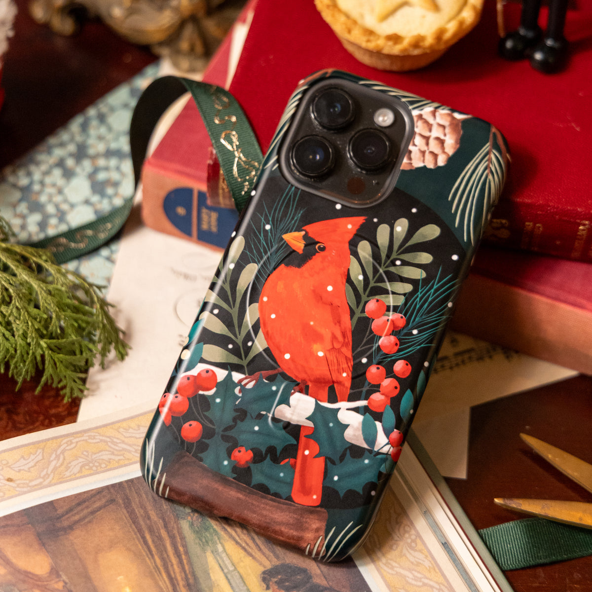 iPhone MagSafe Tough Case - Red Cardinal By Bex Parkin