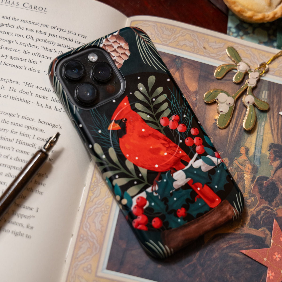 iPhone MagSafe Tough Case - Red Cardinal By Bex Parkin