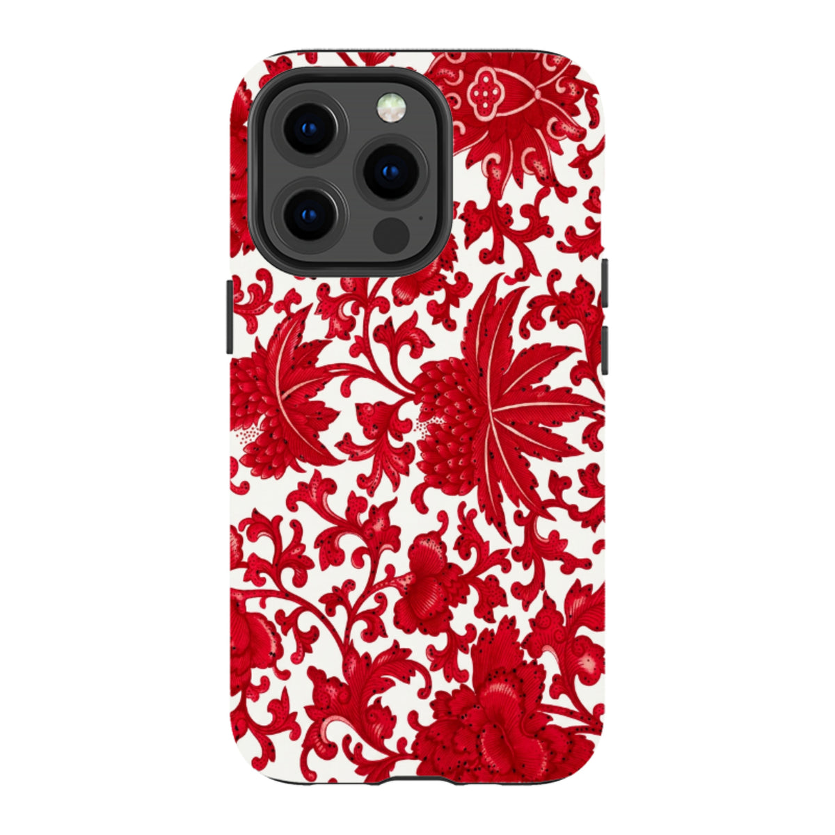 iPhone MagSafe Tough Case – Rot florale Chinoiserie