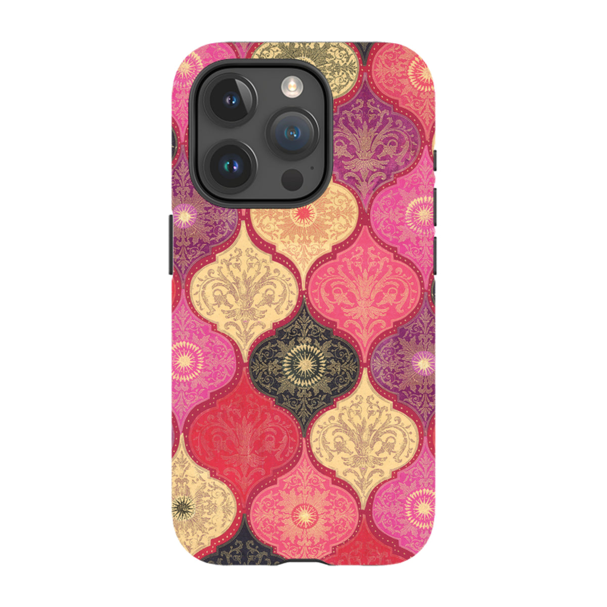 iPhone MagSafe Tough Case -  Red Damask By Jehane