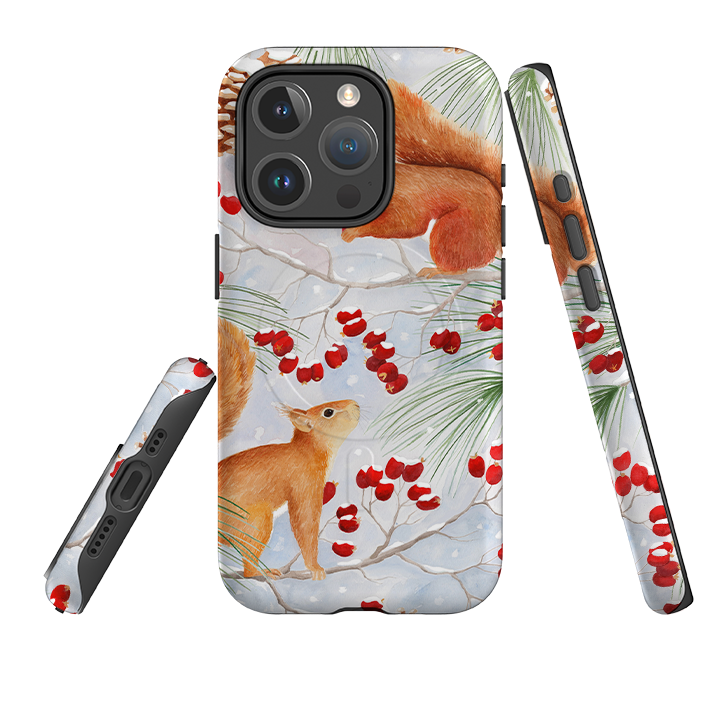 iPhone MagSafe Tough Case - Red Squirrels By Bex Parkin