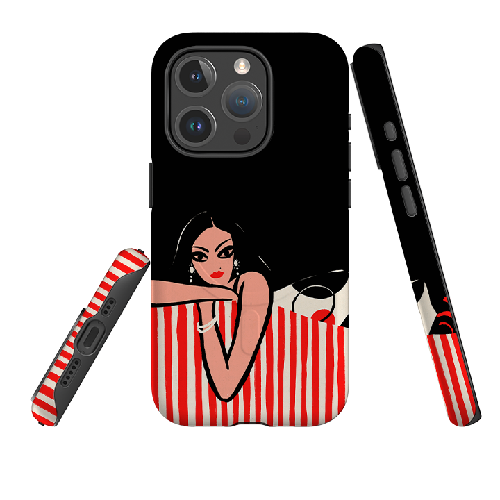 iPhone MagSafe Tough Case -  Red Stripe Sofa By Paul Thurlby