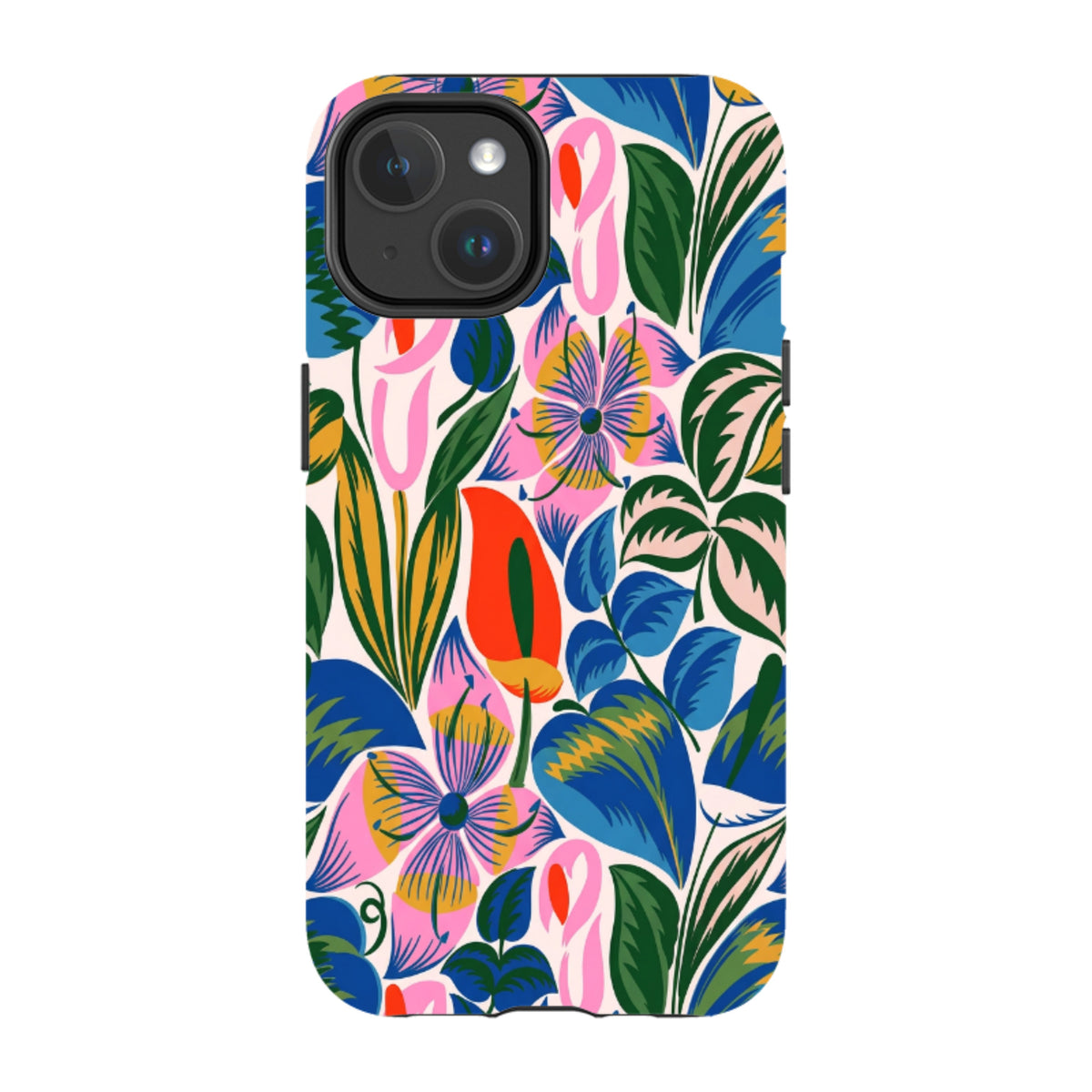 iPhone MagSafe Tough Case - Retro Tropical Floral