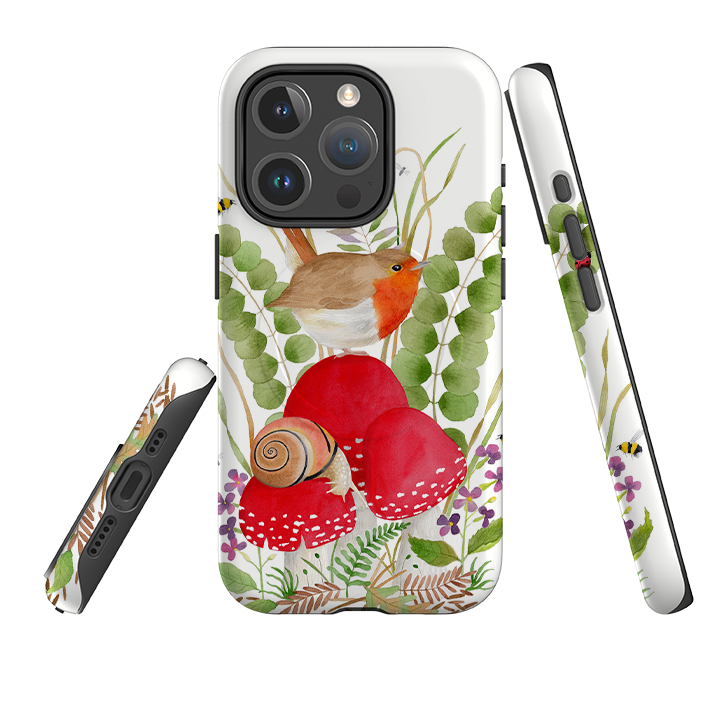 iPhone MagSafe Tough Case - Robin and Snail By Bex Parkin