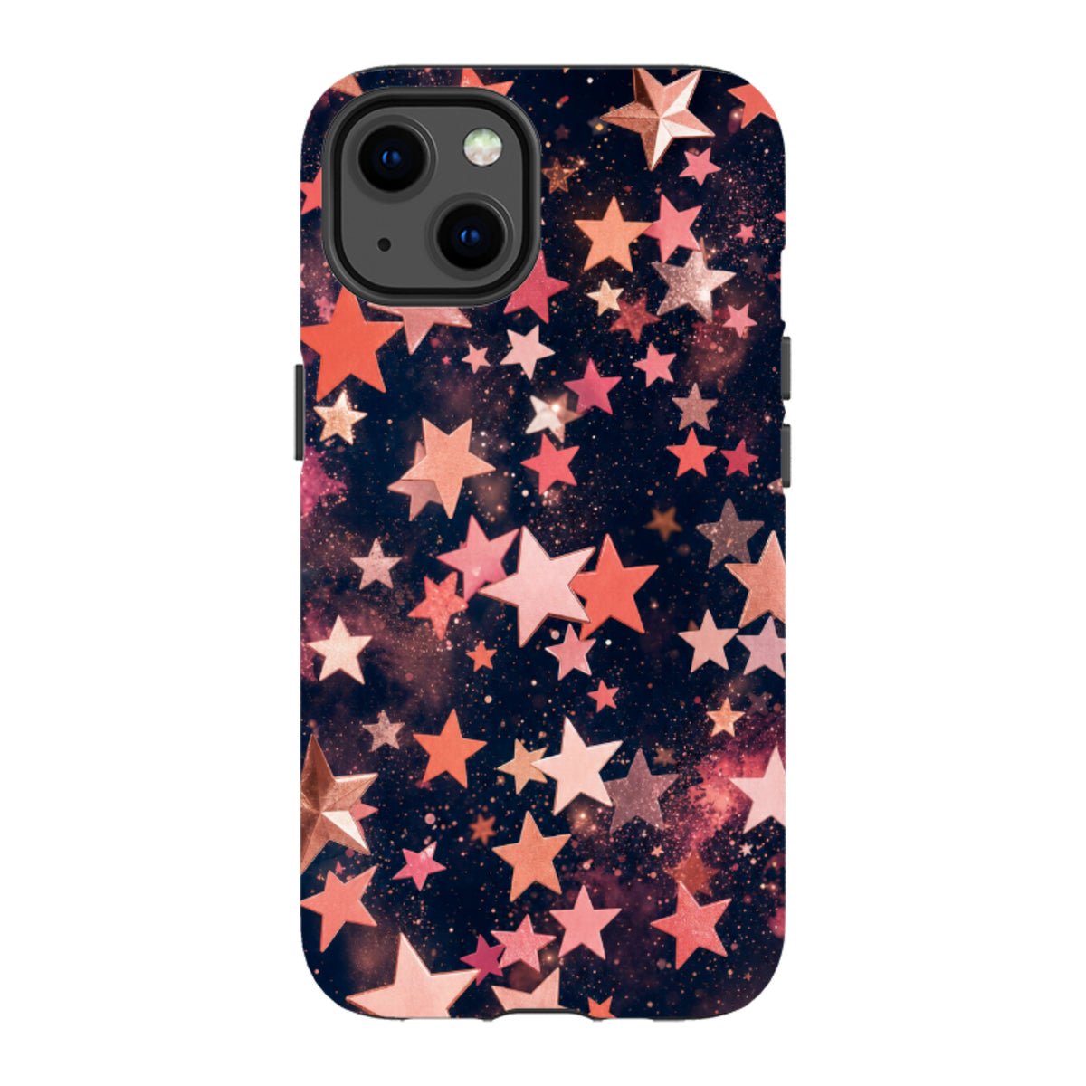 iPhone MagSafe Tough Case - Rose Gold Galaxy Star