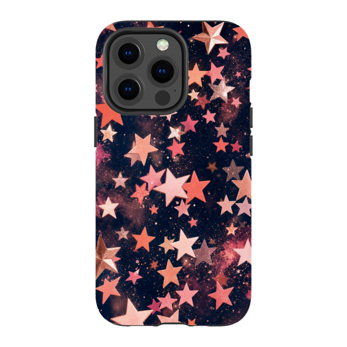 iPhone MagSafe Tough Case - Rose Gold Galaxy Star