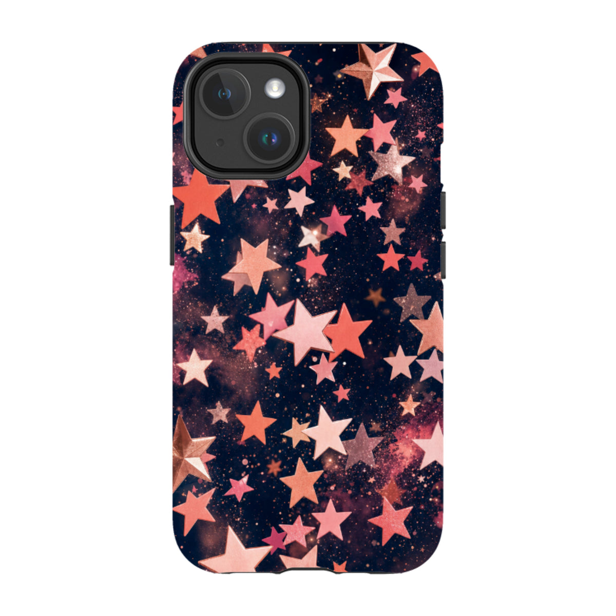 iPhone MagSafe Tough Case - Rose Gold Galaxy Star