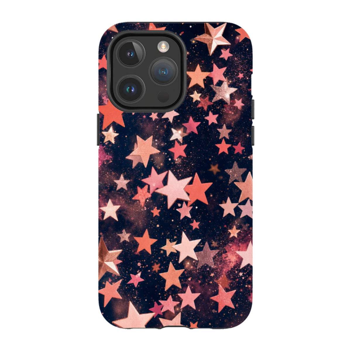 iPhone MagSafe Tough Case - Rose Gold Galaxy Star