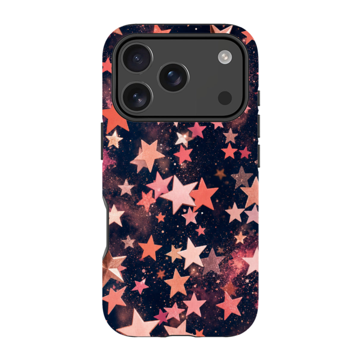 iPhone MagSafe Tough Case - Rose Gold Galaxy Star