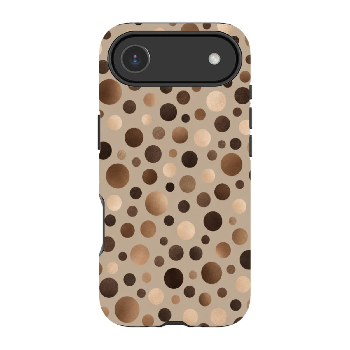 iPhone MagSafe Tough Case - Rose Gold Polka Dot