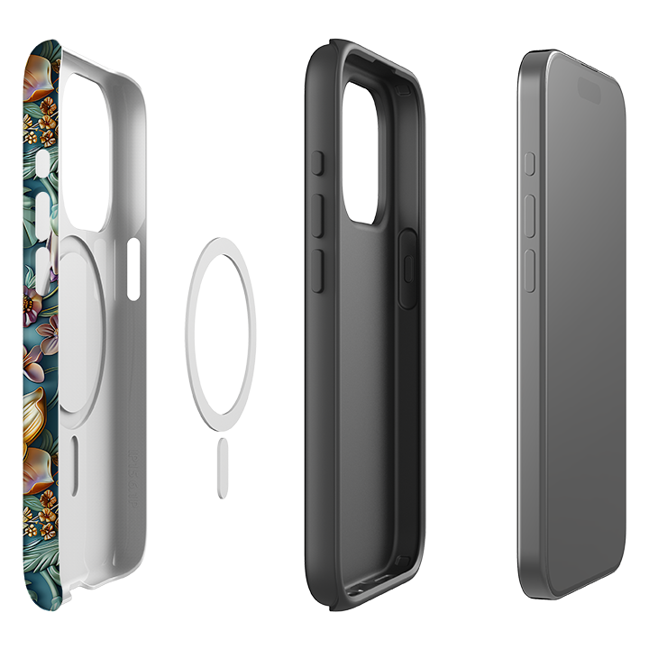 iPhone MagSafe Tough Case - Sage Floral