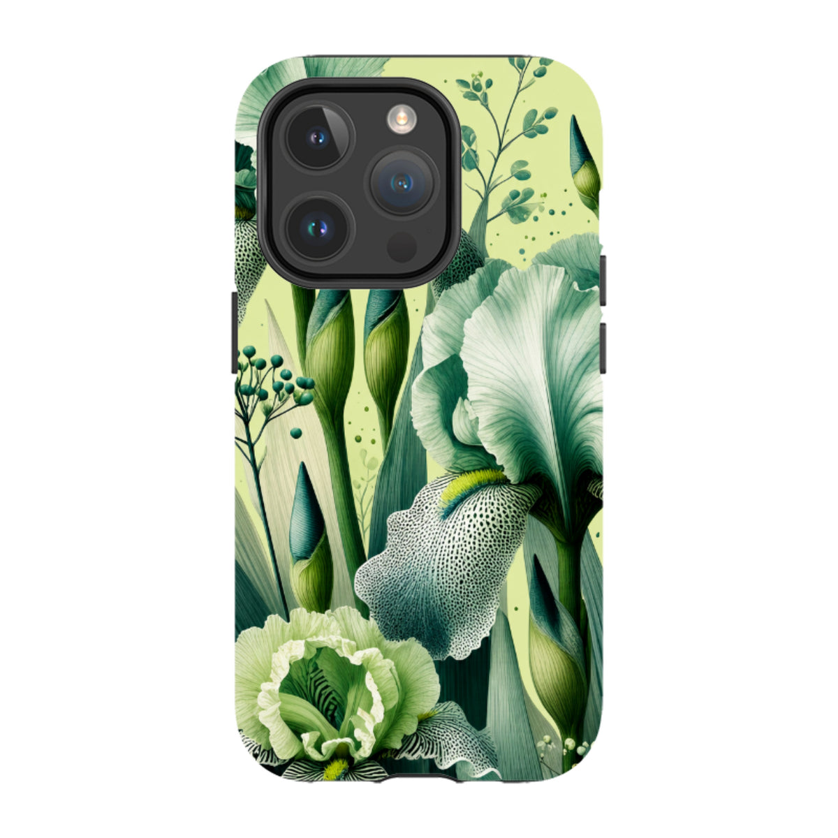 iPhone MagSafe Tough Case - Sage Green Iris Floral