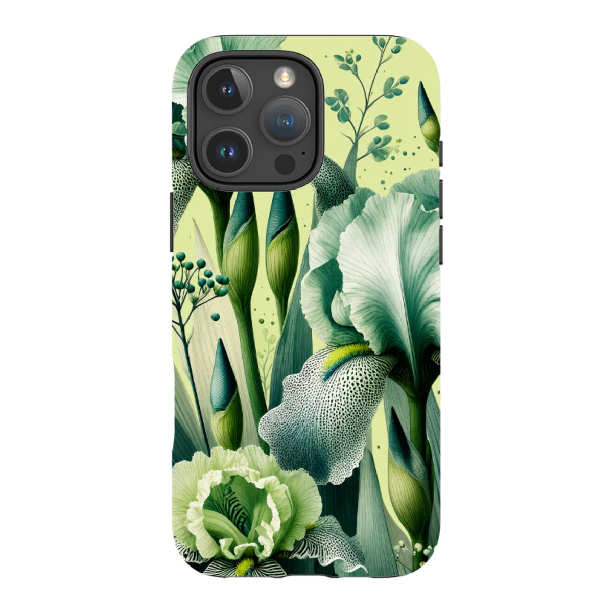 iPhone MagSafe Tough Case - Sage Green Iris Floral
